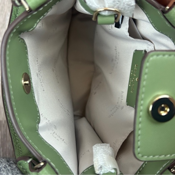 Kate Spade Lena Mini Tote Pebbled Leather Romaine Green NWT - Picture 6 of 10